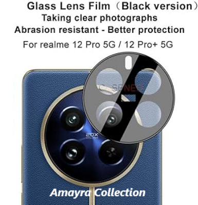 Picture of Realme 12 Pro 5G Back 9H Full Camera Lens Protector Rear 9H 3D Camera Lens Protector,Upgraded HD,Clear Scratch Resistant [With Photo Friendly Flash Cut]