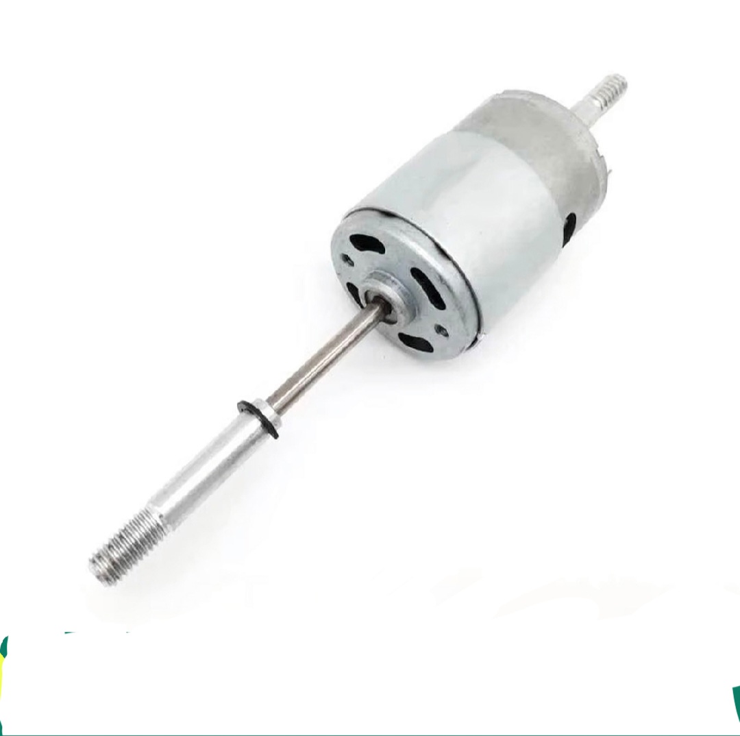 Picture of RS775 / 755 DC FAN Motor 12V with Long Shaft and Threaded Coupler 
