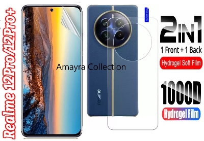 Picture of 2in1 Protector Combo Pack for Realme 12 Pro+ 5G / Realme 12 Pro Plus 5G (Front Hydrogel Protector Poly+Back Hydrogel Protector Poly)