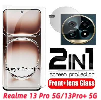 Picture of 2in1 Protector Combo Pack for Realme 13 Pro 5G (A+ GRADE) UV Glass Screen Protector + Camera Protector Lens