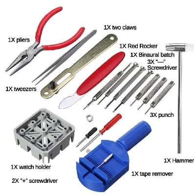Picture of 16pcs Professional Watchmaker Watch Repair Tools Kits Accessories Set Multicolor