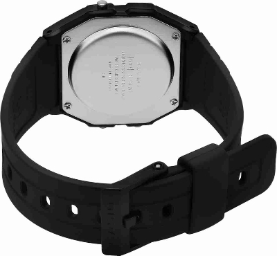 Picture of Casual Waterproof Square Rubber Belt Watch For Men's Black