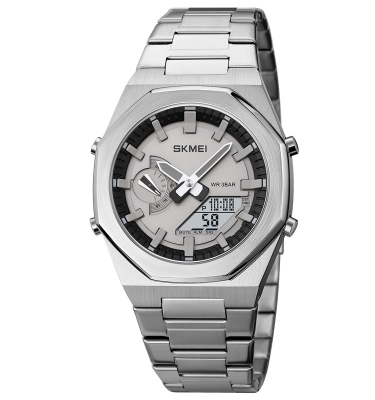 Picture of SKMEI Dual-Display Electronic Watch With Luminous Waterproof Steel Strap Fashion Business Wristwatches For Men 1816 