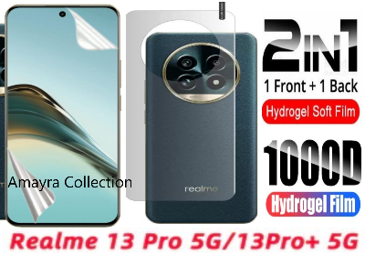 Picture of 2in1 Protector Combo Pack for Realme 13 Pro+ 5G / Realme 13 Pro Plus 5G (Front Hydrogel Protector Poly + Back Hydrogel Protector Poly)