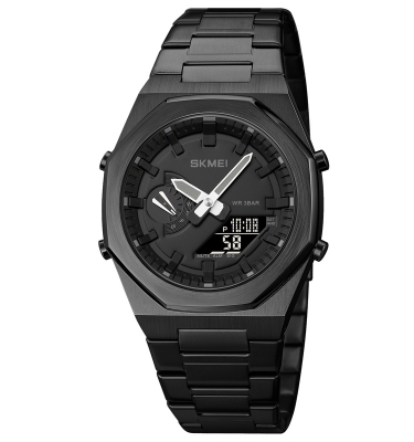 Picture of SKMEI Dual-Display Electronic Watch With Luminous Waterproof Steel Strap Fashion Business Wristwatches For Men 1816 