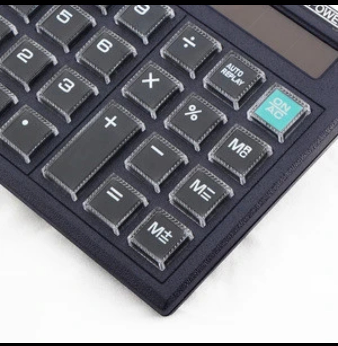 Picture of CT-512N 112 steps check correct calculator metal faceplate 12 digit desktop business calculator Black