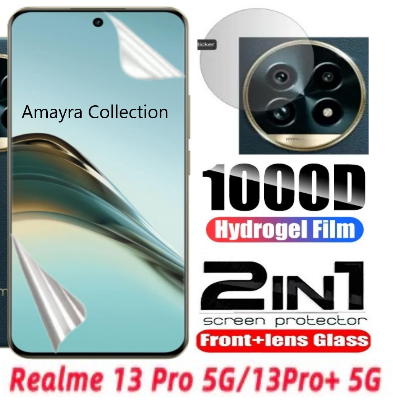 Picture of 2in1 Protector Combo Pack for Realme 13 Pro 5G (Front Hydrogel Screen Protector Poly + Camera Lens Protector)