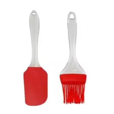 Picture of Silicone Spatula and Pastry Brush Set 2pic Special for Cooking, Baking, Glazing - Set of 1 (Multicolor) -Multicolor