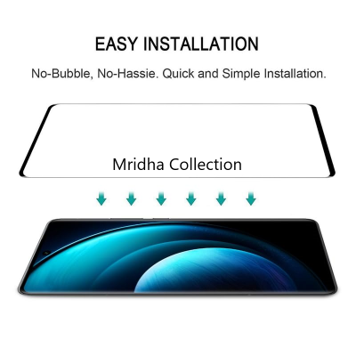 Picture of Realme 12 Pro 5G Full Glue 9D Curved Tempered Glass Screen Protector Edge to Edge Fit Protection Tempered Glass (Black)