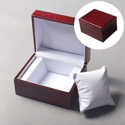 Picture of Wooden Wrist Luxury Watch Box With Pillow Red Colour