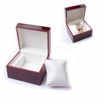 Picture of Wooden Wrist Luxury Watch Box With Pillow Red Colour