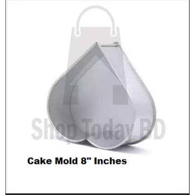 Picture of Aluminium Heart Shape Cake Mold 8" Inches -Silver
