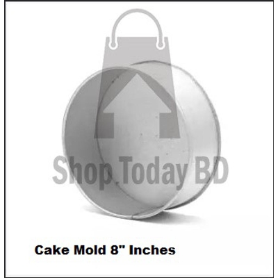Picture of Aluminium Round Shape Cake Mold 8" inch -Silver