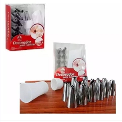 Picture of 12 pieces cake decorating Nozel set -Multicolor