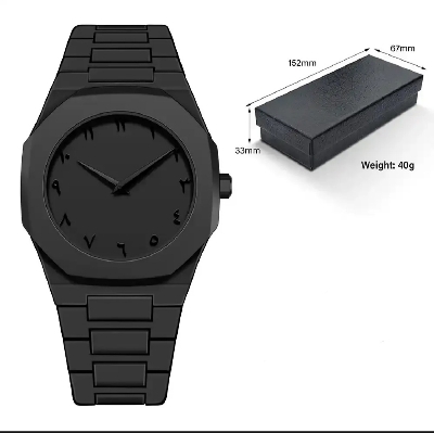 Picture of Black Arabic Aura Carbon Fiver Fashionable watch For Men Arabic Black