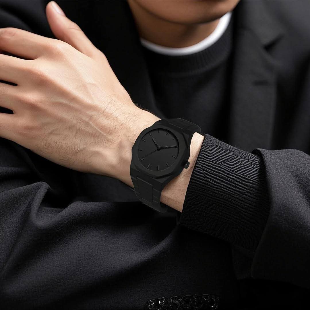 Picture of Black Arabic Aura Carbon Fiver Fashionable watch For Men Arabic Black