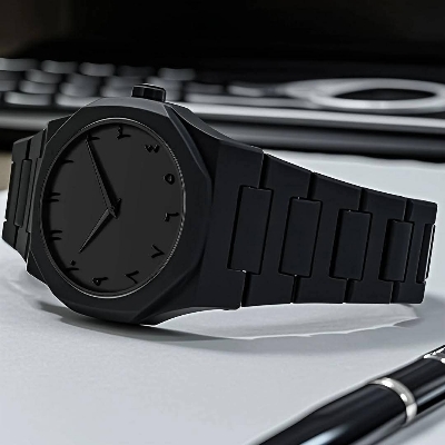 Picture of Black Arabic Aura Carbon Fiver Fashionable watch For Men Arabic Black