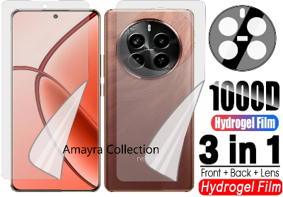 Picture of 3in1 Protector Combo Pack for Realme P1 Pro 5G (Front Hydrogel Screen Protector Poly + Back Hydrogel Poly Protector + 3D Camera Lens Protector)