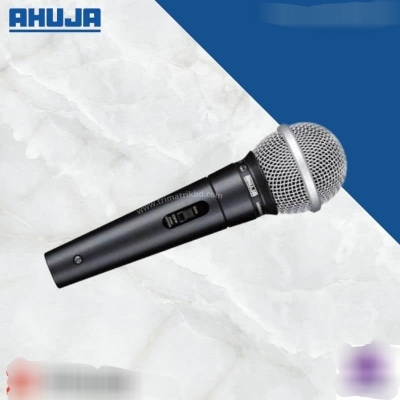 Picture of AHUJA AUD 98XLR Professional Dynamic Handheld Microphone 3 Pin Wired Corded Microphone High Output Neodymium Cartridge Excellent Intelligibility Black