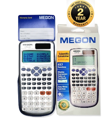 Picture of FX-991ES Plus 2 years Warranty MEGON Scientific Calculator For Students Grey