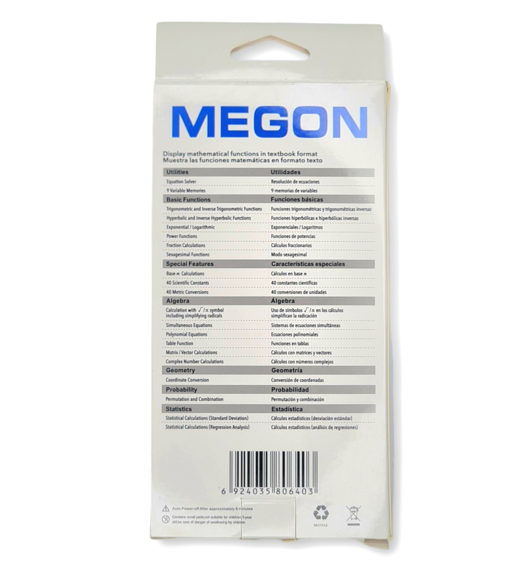Picture of FX-991ES Plus 2 years Warranty MEGON Scientific Calculator For Students Grey