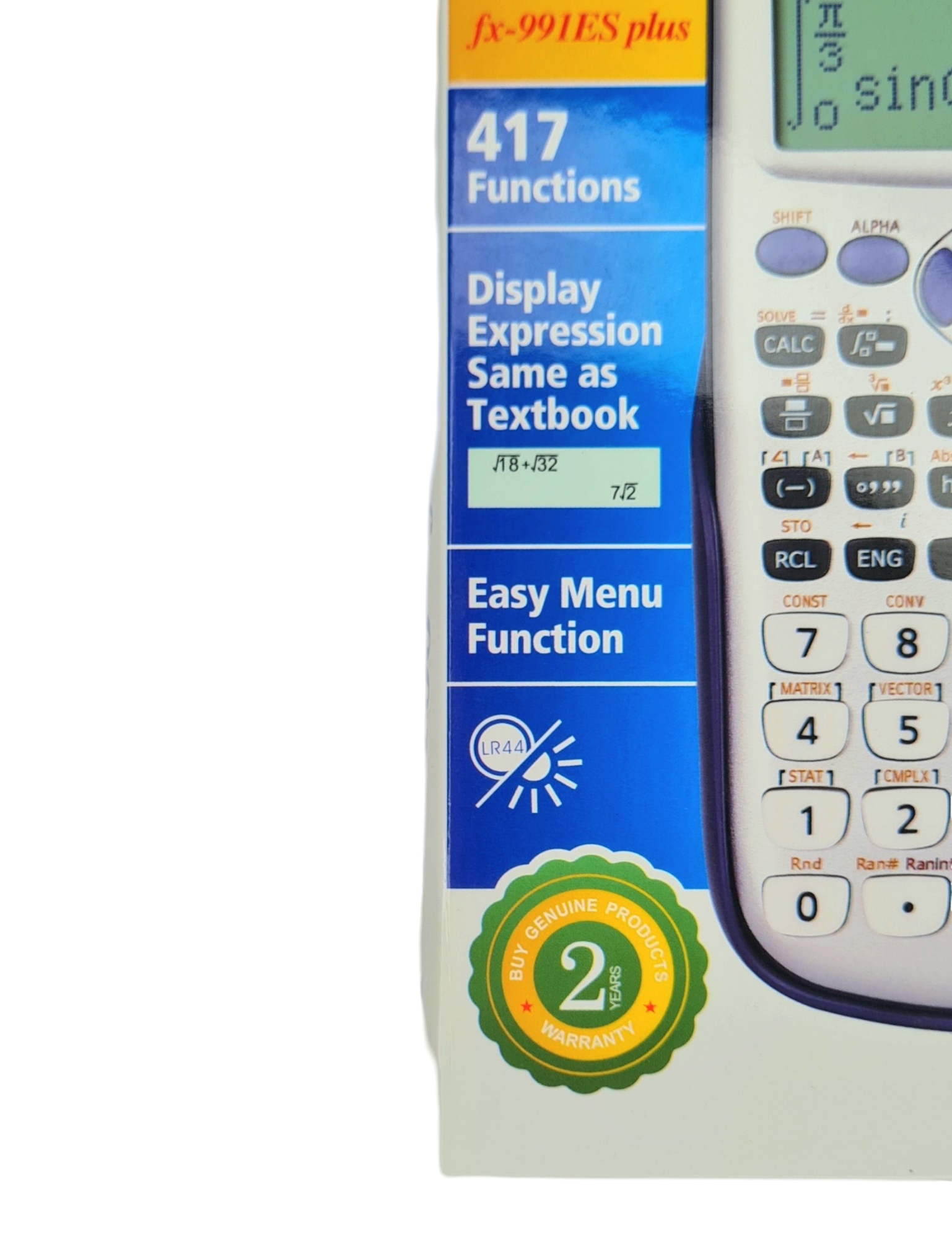 Picture of FX-991ES Plus 2 years Warranty MEGON Scientific Calculator For Students Grey