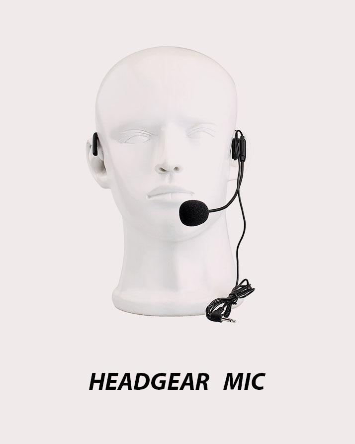 Picture of Ahuja HBM-60CC Headband Microphone With Battery 3.5 mm jack Black