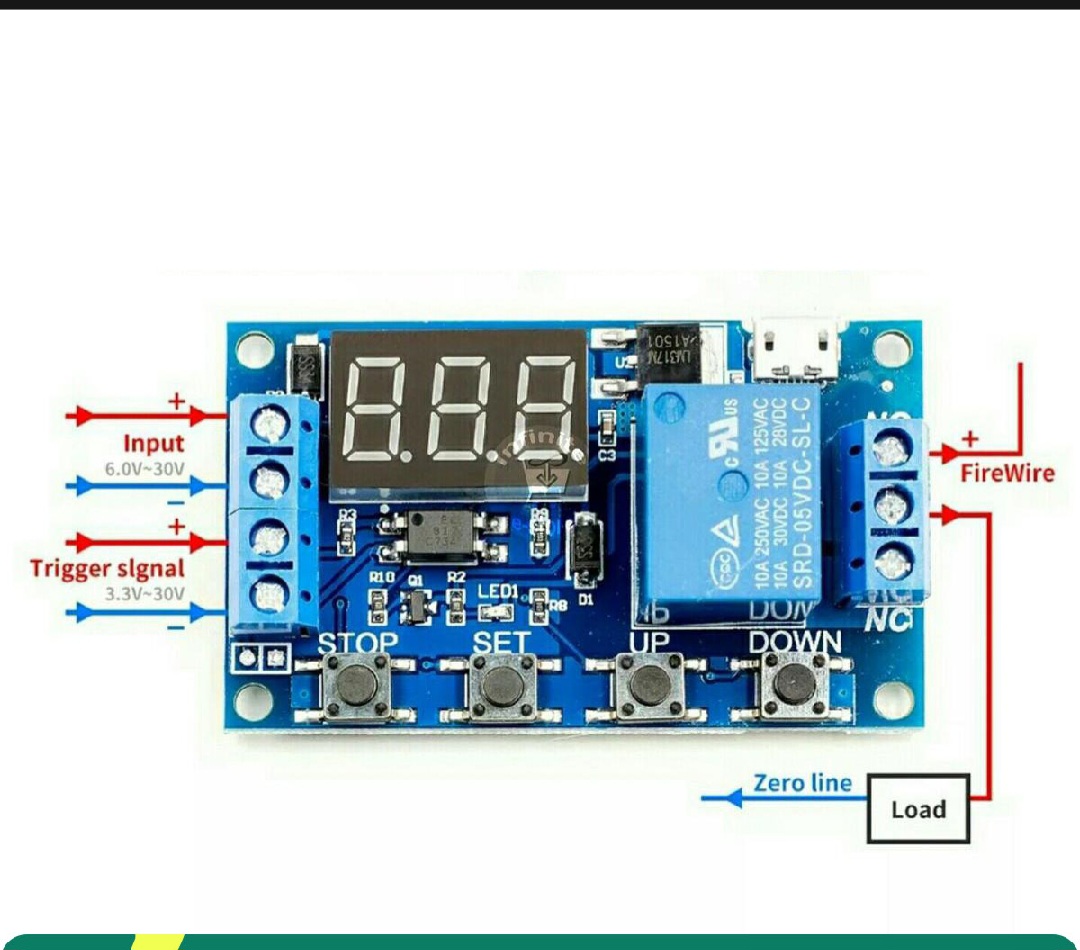 Picture of DRY Incubator Turning Motor Controller Turning Control Timer Supply 5-30V 10A Relay Using W-1209, XHM-452, XH-3001 Replace XM-18, XM-18S and incubator Blue