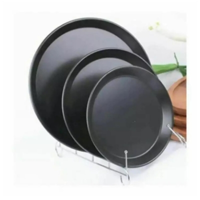 Picture of Nonstick Pizza Pan Set 3 Pieces - Black -Black