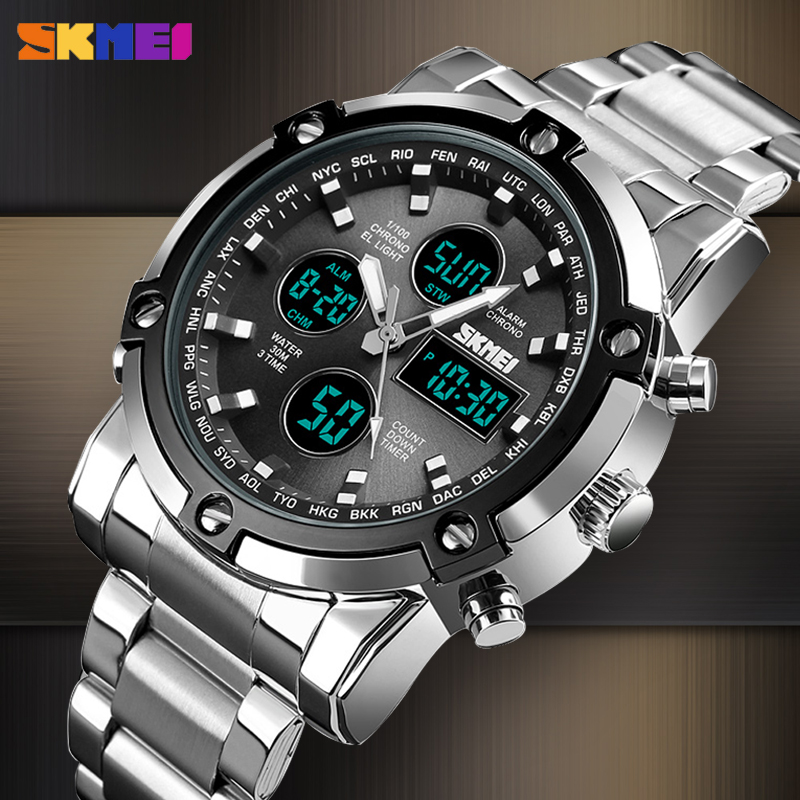 Picture of SKMEI Fashionable Quartz Waterproof Dual Display Watch 1389 