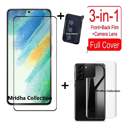 Picture of 3in1 Protector Combo Pack for Samsung Galaxy S21 FE 5G (5d Full Screen Protector Glass + Back Hydrogel Protector Poly + 3D Camera Lens Protector)