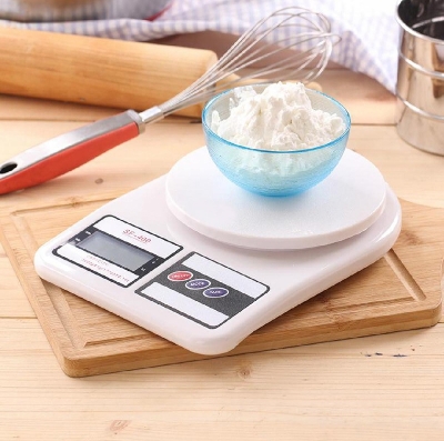 Picture of Electronic Kitchen Digital LCD DIsplay Weighing Scale 10 Kg - Weight Machine White