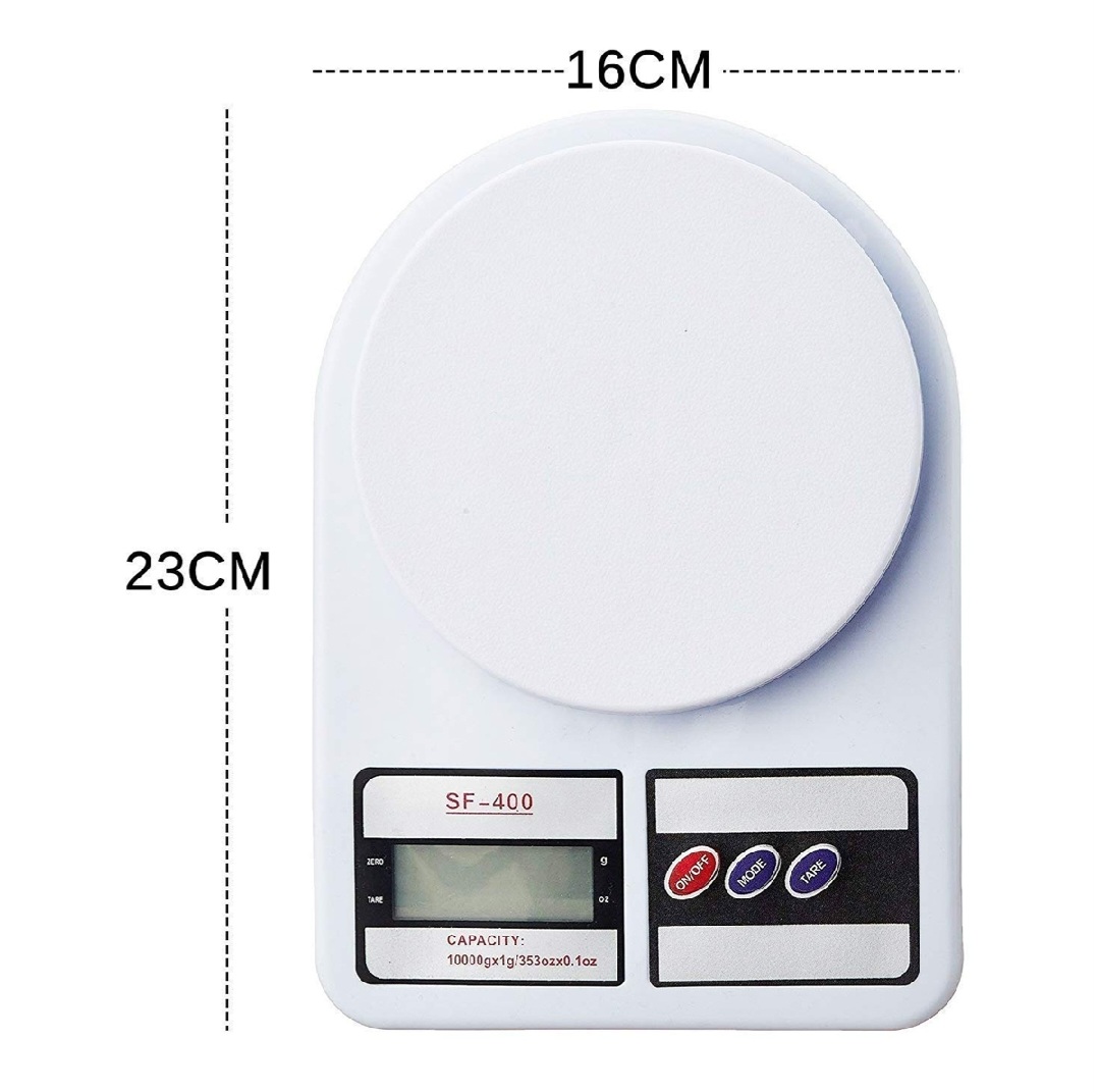 Picture of Electronic Kitchen Digital LCD DIsplay Weighing Scale 10 Kg - Weight Machine White