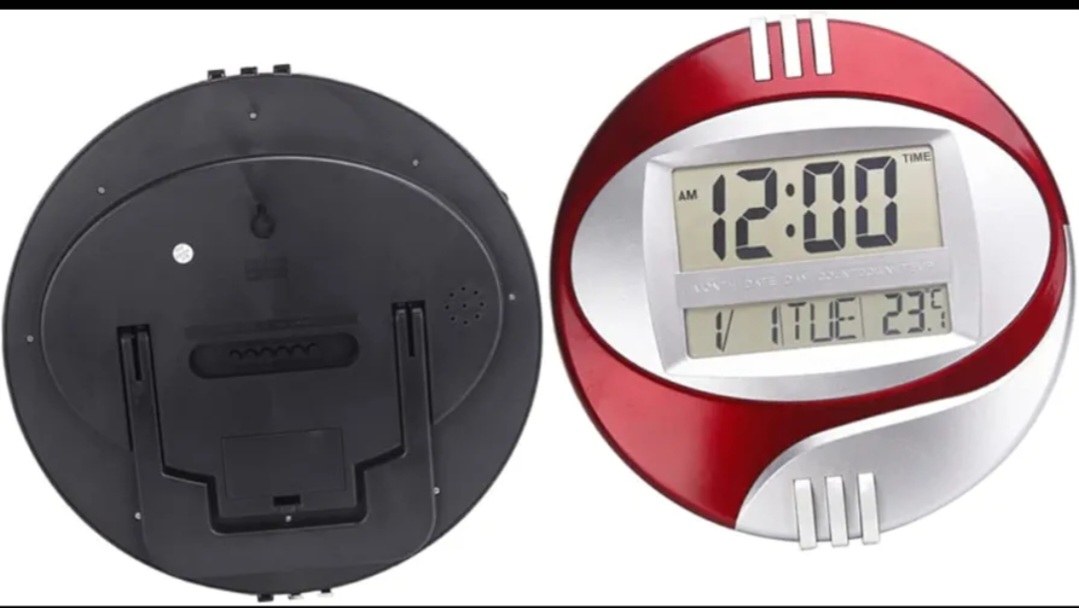 Picture of Multifunction Medium Size Digital Wall And Table Clock,Calendar Temperature Alarm Stylish Modern 