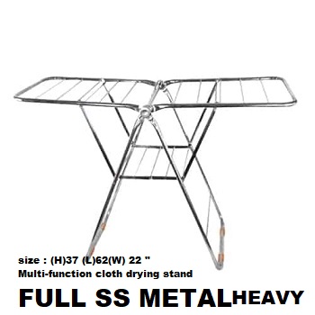 Picture of Heavy SS Home Intuition Foldable Clothes Drying Rack Dryer -Silver