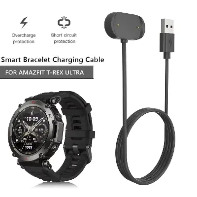 Picture of Amazfit T-REX Smartwatch Premium USB Magnetic Charging Cable for HighQuality Dock & Bracelet Charger (Black)