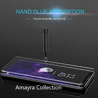 Picture of Samsung Galaxy S8+ / Samsung Galaxy S8 Plus(A+ GRADE) Premium UV Tempered Glass Screen Protector Curved with Liquid Glue and UV Light -Transparent Clear