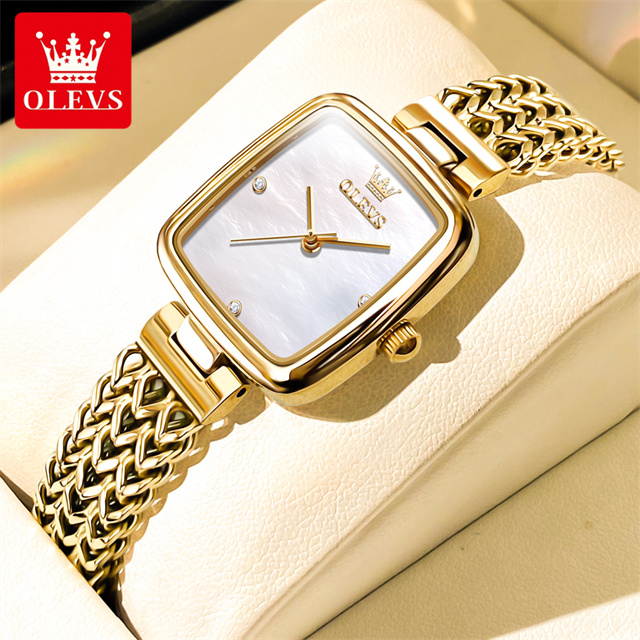 Picture of Olevs New Ladies Square Stainless Steel Analog Wrist Watch For Women 