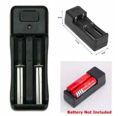 Picture of Universal double Charger For 3.7V 14500 Li-ion Rechargeable Battery Black