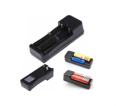 Picture of Universal double Charger For 3.7V 14500 Li-ion Rechargeable Battery Black