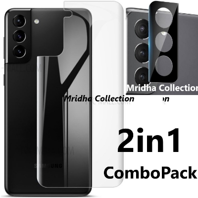 Picture of 2in1 Back Protector Combo Pack for Samsung Galaxy S22+ 5G / S22 Plus 5G (Back Hydrogel Poly Protector + 3D Camera Lens Protector Glass)
