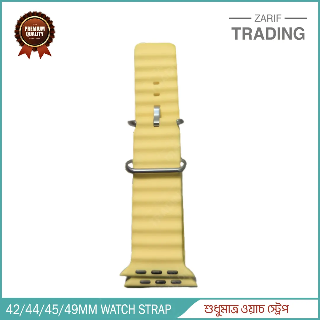 Picture of Apple Watch Straps 42mm 44mm 45mm 49mm Free Size with Affordable Price (Yellow,Freesize)