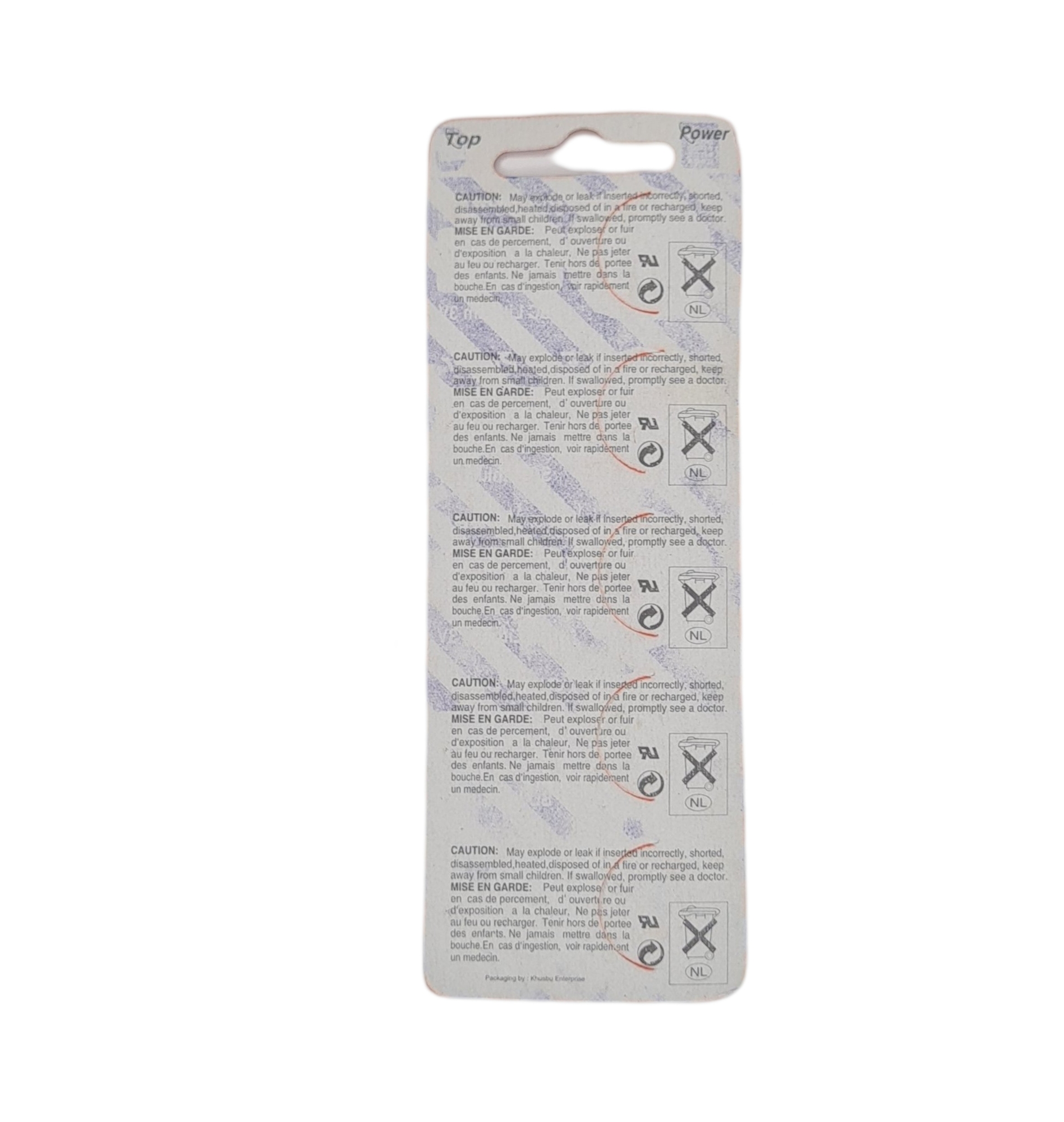 Picture of Top Power CR 2016 Coin Cell Button Battery 3V Lithium Battery for Watch Electronic Toy Calculators (Pack of 5) Silver