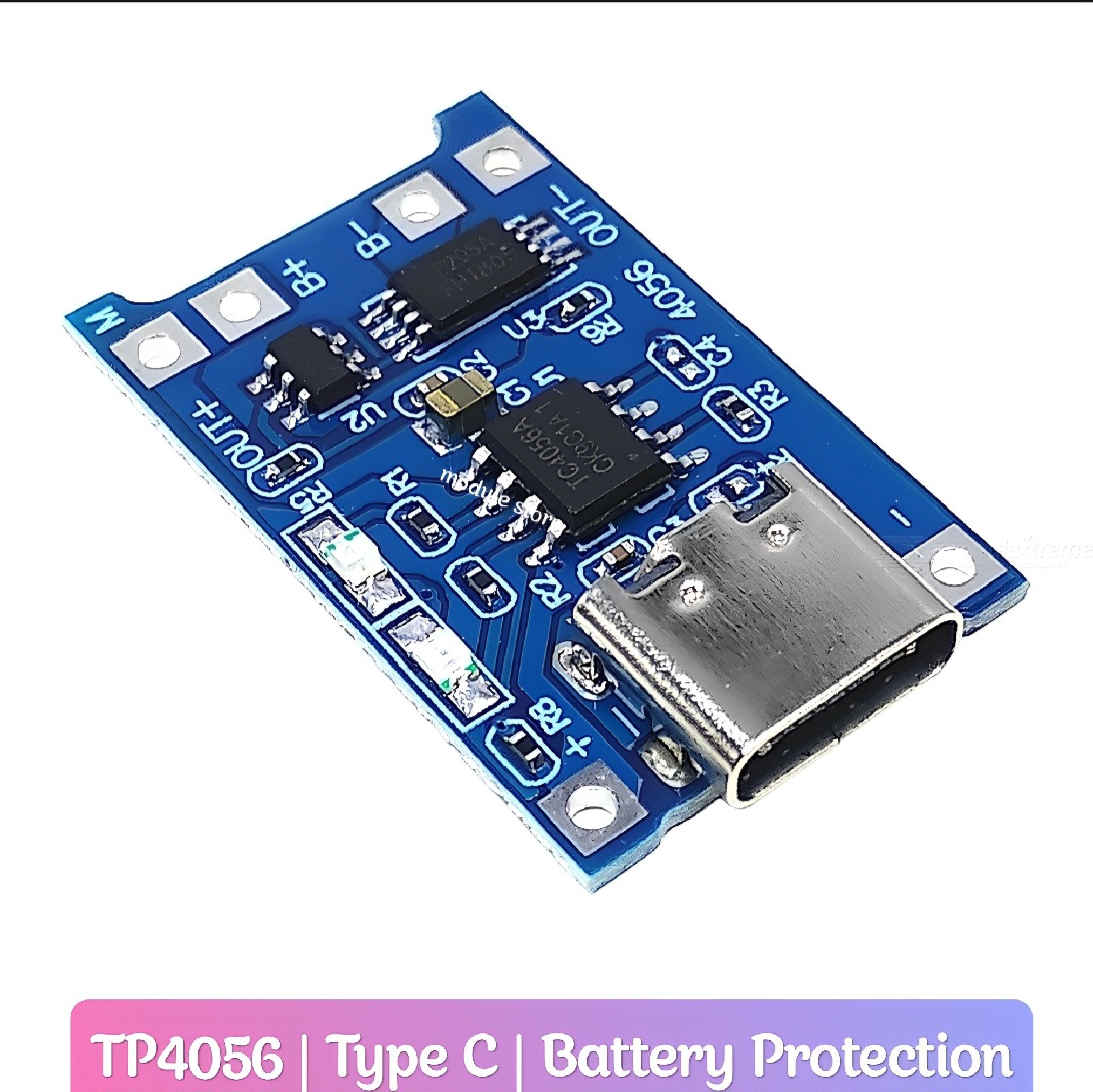 Picture of 5pcs TP4056 Type-C USB 5V 1A 18650 Lithium Battery Charger Module with Dual Protection Functions - Charger Modules with Dual Protection Blue