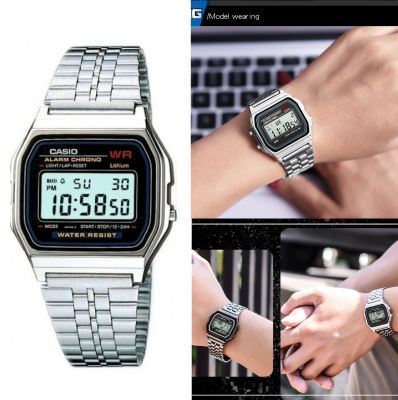 Picture of Steel Chain  Waterproof Classic Digital Watch For Men Silver