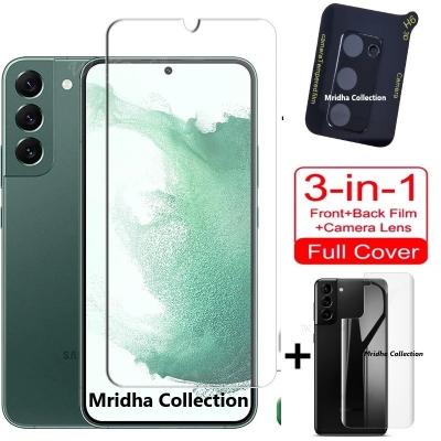 Picture of 3in1 Protector Combo Pack for Samsung Galaxy S21 FE 5G (Clear Screen Protector Glass + Back Hydrogel Protector Poly + 3D Camera Lens Protector)