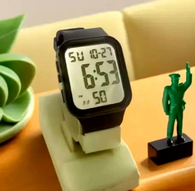 Picture of New Digital Sports Watch for Men Waterproof Wristwatch Stopwatch Alarm Watch Black