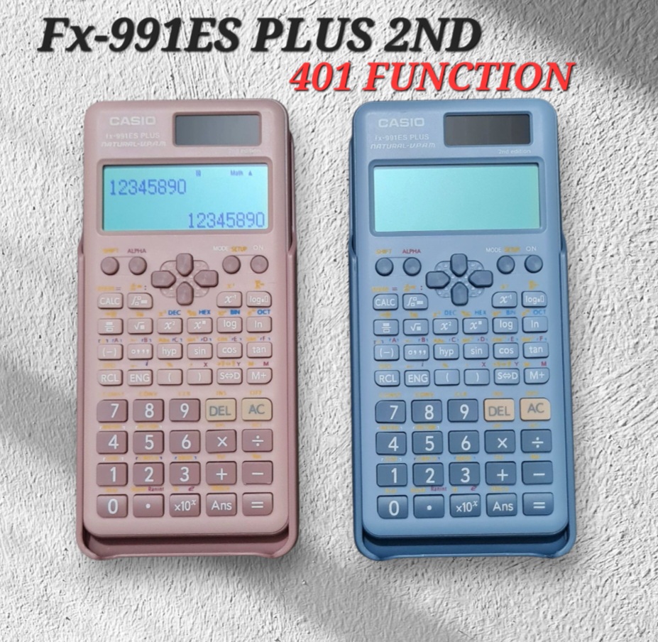 Picture of FX-991ES Plus 2nd Blue And Pink Colours Scientific Calculator For Students 