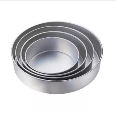 Picture of Alu Round Cake Mold - 4 Pieces Set -Silver