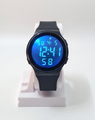 Picture of New Large-screen Waterproof Digital Watch Outdoor Luminous Boy's Sports Watches Black